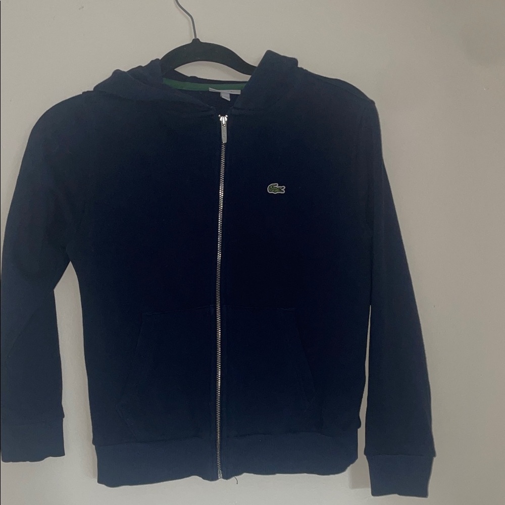 Lacoste Kids Dark Blue Zip-Up Hoodie